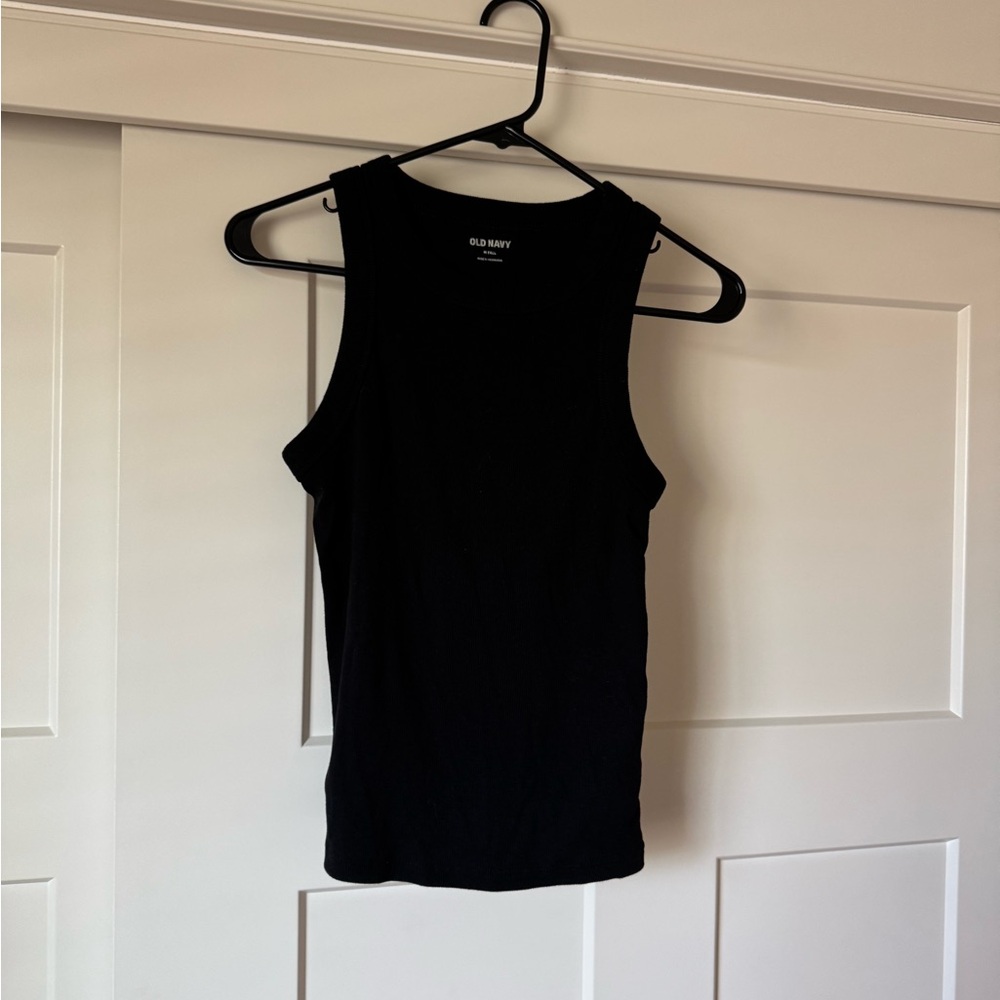 Old Navy Black Fitted Sleeveless Tank Top